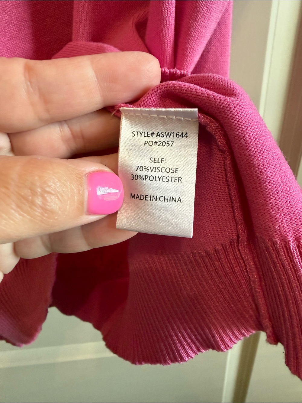 Women's Pink Mock Neck Sleeveless Knit Top - Picture 2 of 3